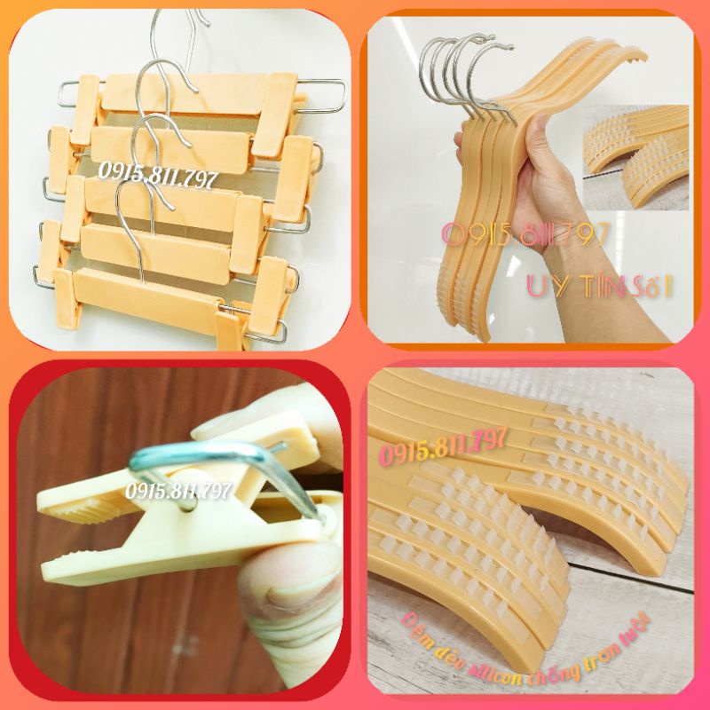 Combo 300 móc và 100 kẹp nhựa vàng trẻ em siêu bền đẹp,sang chảnh cho shop