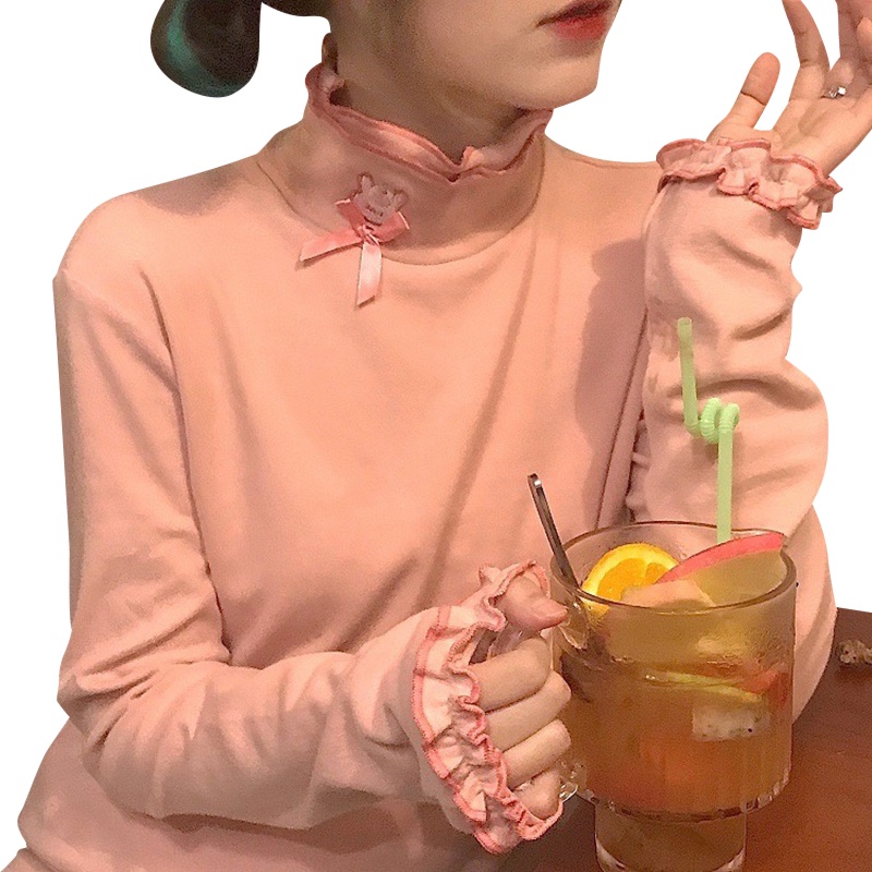 NRVP Áo Thun Nữ Dài Tay Dáng Rộng Phong Cách Hàn Quốc Mới