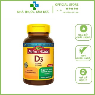Viên uống bổ sung vitamin d3 – nature made d3 1000 iu 650v của mỹ