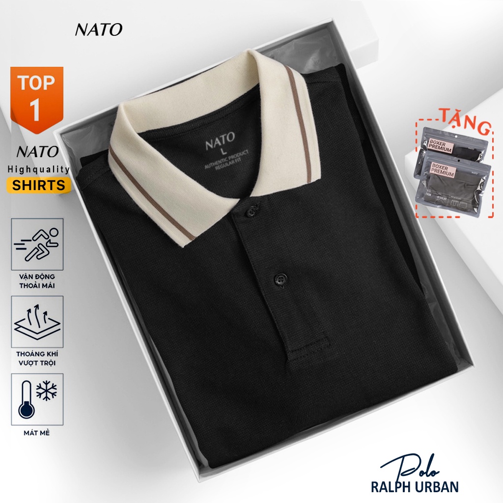 Áo Thun Polo Nam UGO Vải Cotton Cá Sấu Cao Cấp Đẹp Xịn Tay Ngắn Có Cổ Màu Trắng Đen Đỏ Xanh Navy Trơn Họa Tiết NATO