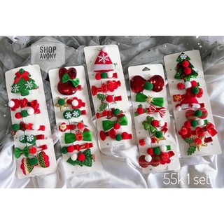 Set Kẹp tóc mái Noel 2022 dễ thương cho bé