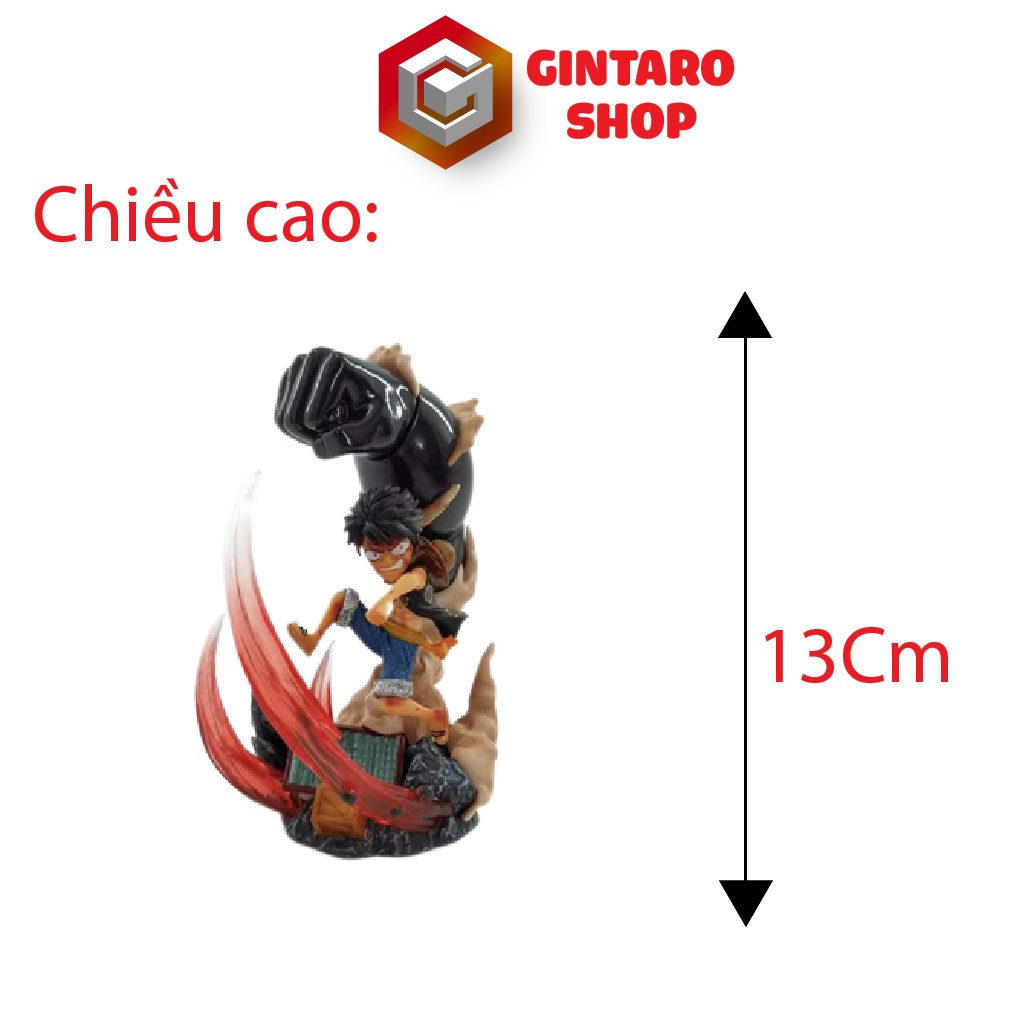 Mô hình One Piece Luffy Gear 3 trên mái nhà, Mô hình Luffy Gear 3 Chibi chi tiết sắc nét Full Box Gintaro Shop