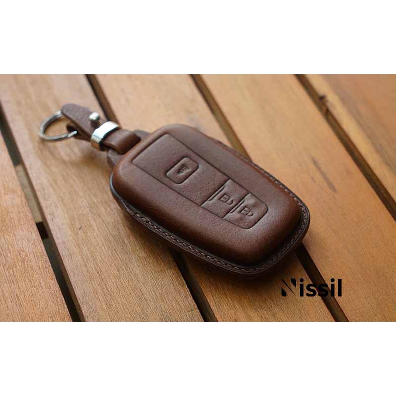 Bao da Toyota Corolla Cross, Altis 2022 - M2 - 3 nút - Da bò vachetta - bao da chìa khoá ô tô