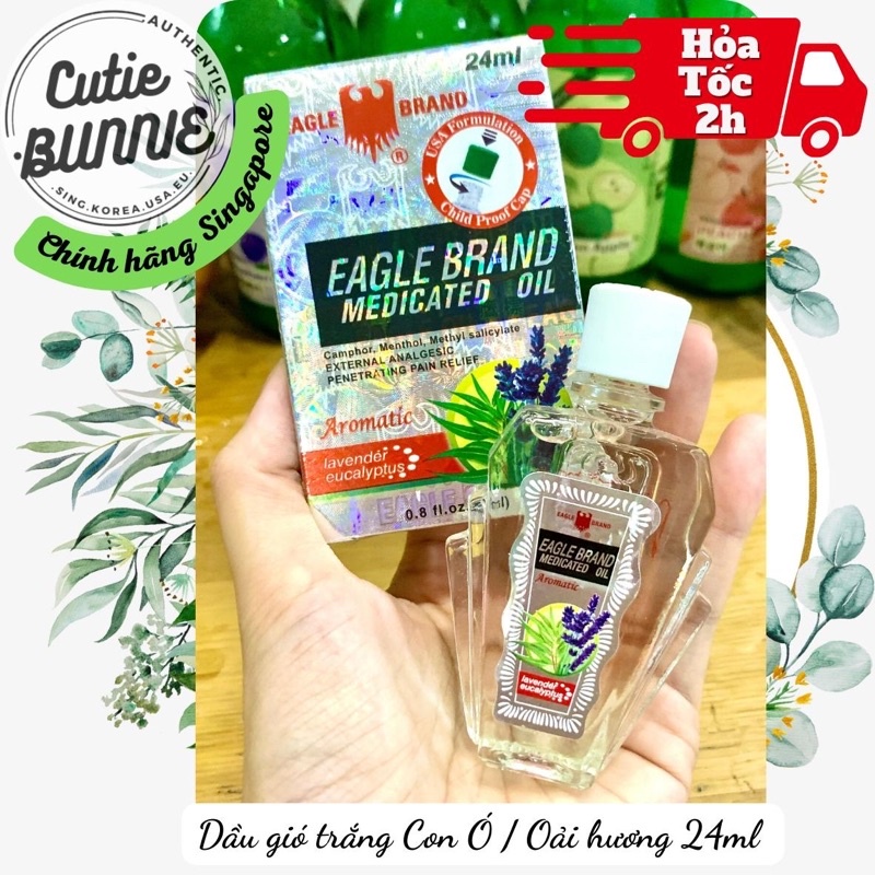 Dầu gió trắng Sing Lavender   date 2027 / Dầu gió Oải hương / Hàng nội địa Singapor