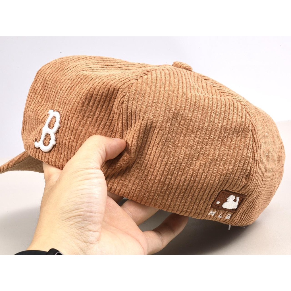 Mũ Nồi Có Mũi Chất Nhung Gân Màu Đen/Nâu/Be Thêu Logo Nổi Dn.Storevnxk