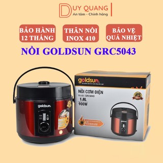 Nồi cơm điện lòng niêu 1.8L Goldsun GRC5043, Nồi cơm điện mini chống dính bảo hành chính hãng 12 tháng