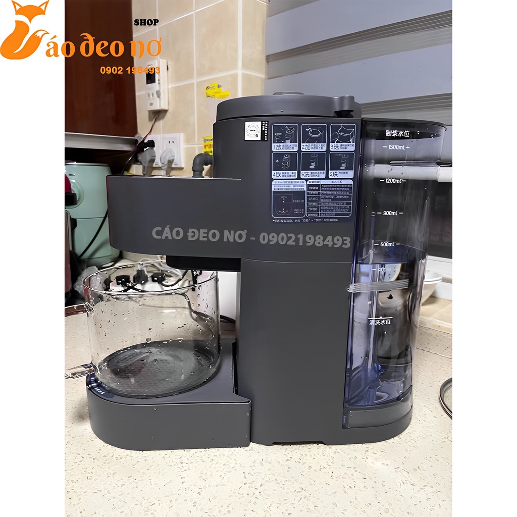 MÁY SỮA HẠT TỰ VỆ SINH CAO CẤP JOYOUNG K350- Cáo đeo nơ bảo hành 12 tháng