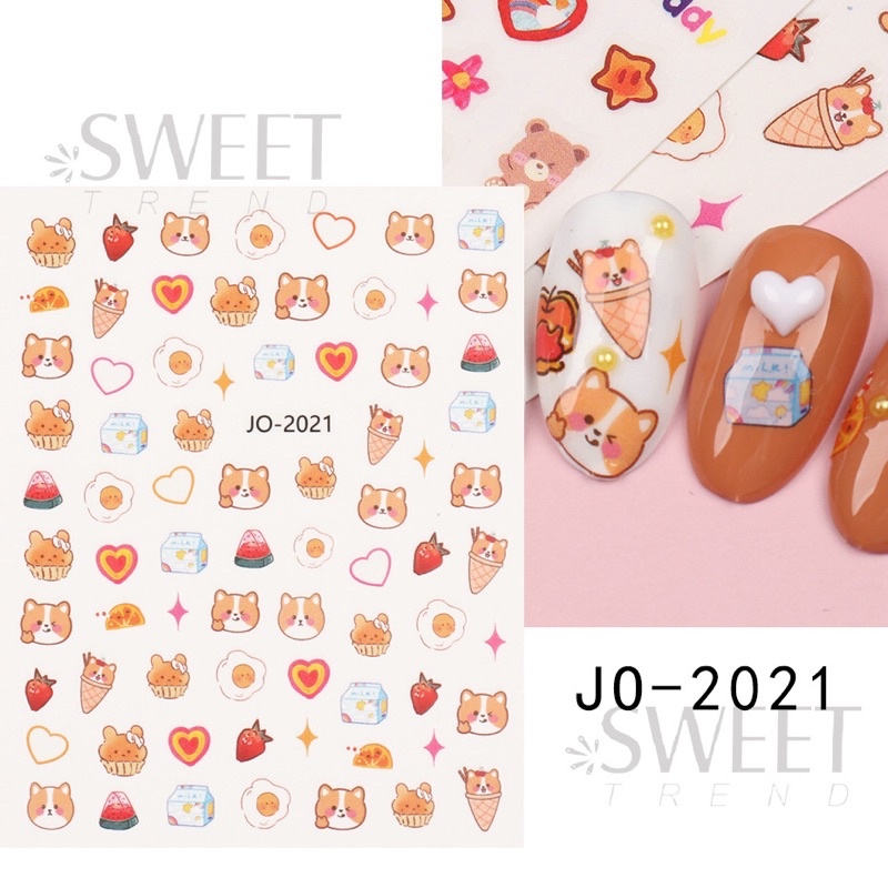 Sticker Hoạt hình cute trang trí móng tay/sổ, miếng dán trang trí
