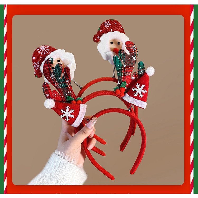 Kẹp Tóc Hình Sừng Tuần Lộc Giáng Sinh Dễ Thương Cho Nữ cài tóc noel