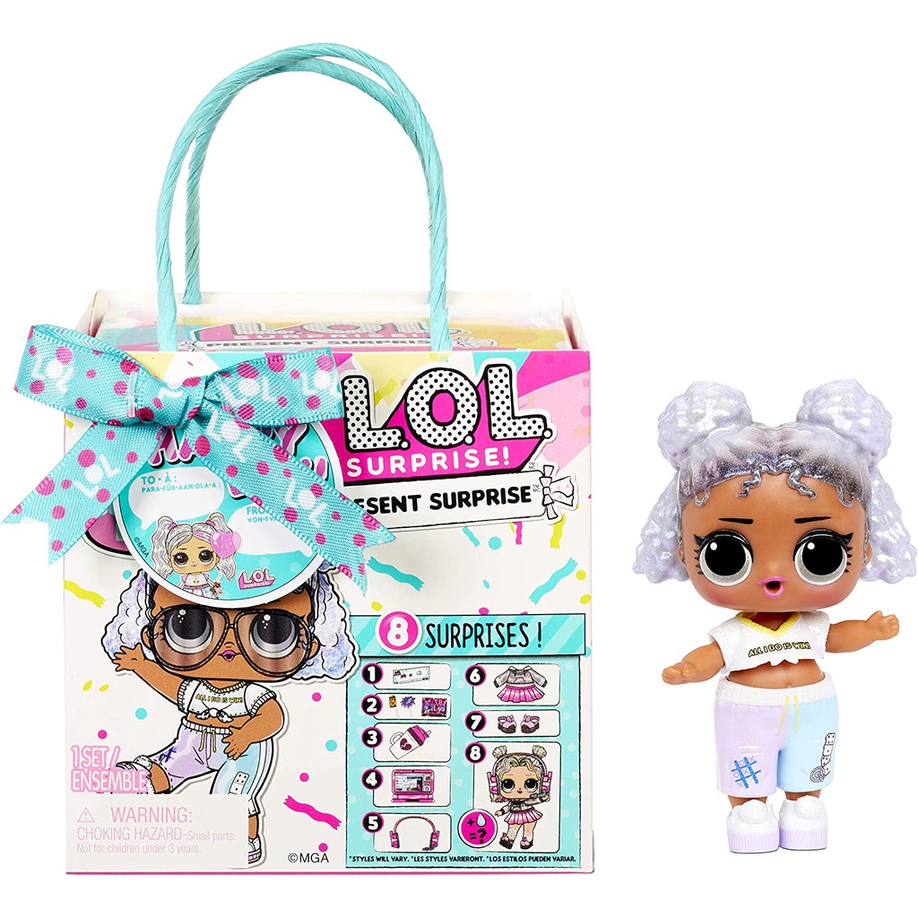 Đồ chơi búp bê LOL Surprise Present Surprise™ Series 3 Birthday Month Theme with 8 Surprises (2 Sticker Sheets)