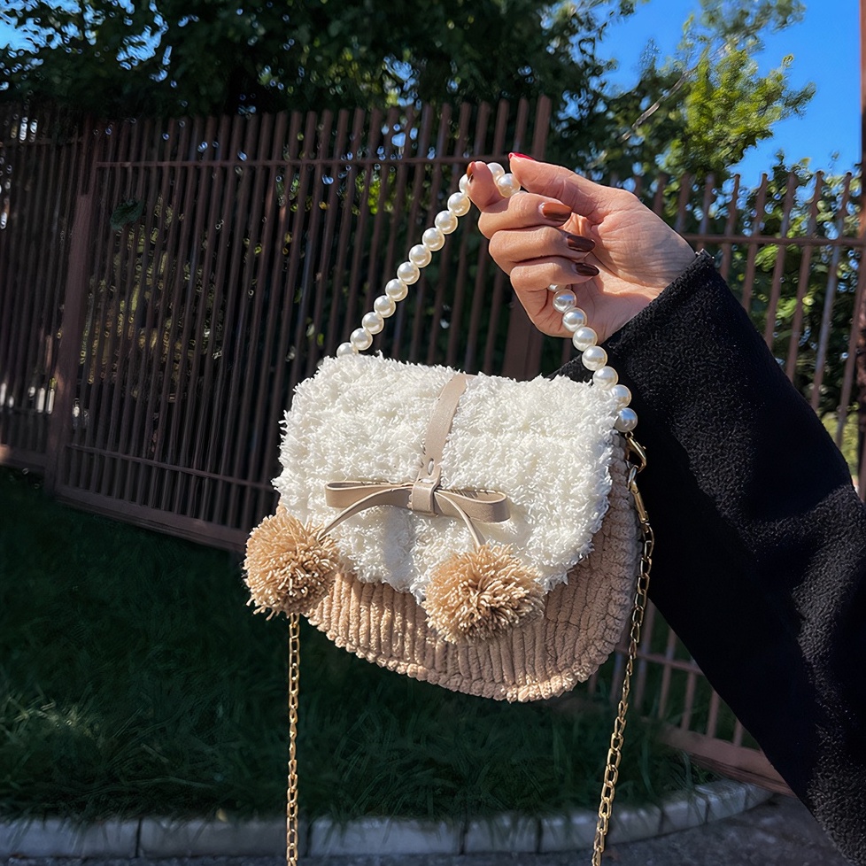 Túi handmade tự đan, túi đeo chéo mini thắt nơ da xinh xắn dễ thương - Có video hướng dẫn DIY803