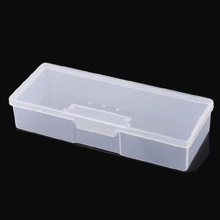 Crazyi Plastic Transparent Manicure Tool Nail Art Empty Container Storage Box Organizer