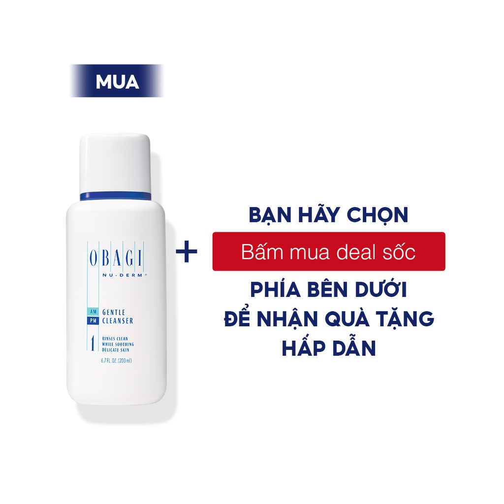 Sữa rửa mặt cho da khô Obagi Nuderm Gentle Cleanser #1 200ml