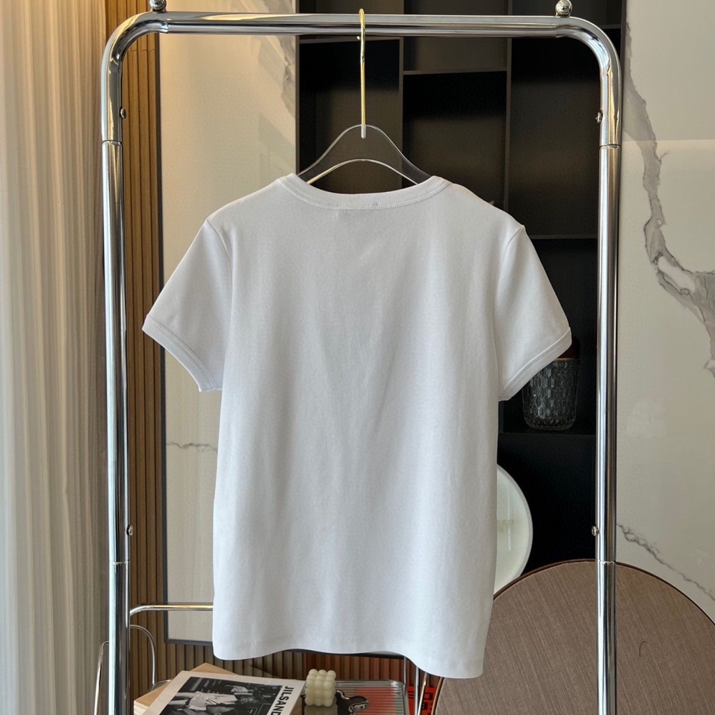 Prada 22ss New triangle logo round neck all-match women's short-sleeved T-shirt must be equipped with several pieces to wear