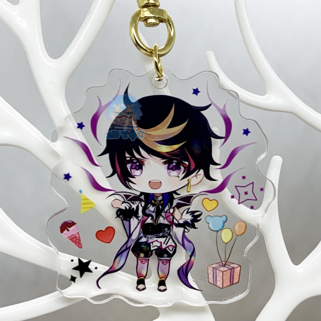 Móc Khóa Mica Trong Suốt Ép 2 Lớp Mica cao cấp Vtuber Hololive NIJISANJI - Móc khóa Anime by 2D Tộc Shop