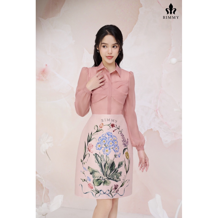 Đầm thiết kế hoạ tiết cổ sơ mi nổi bật tinh tế Calio Dress [RIMMY]