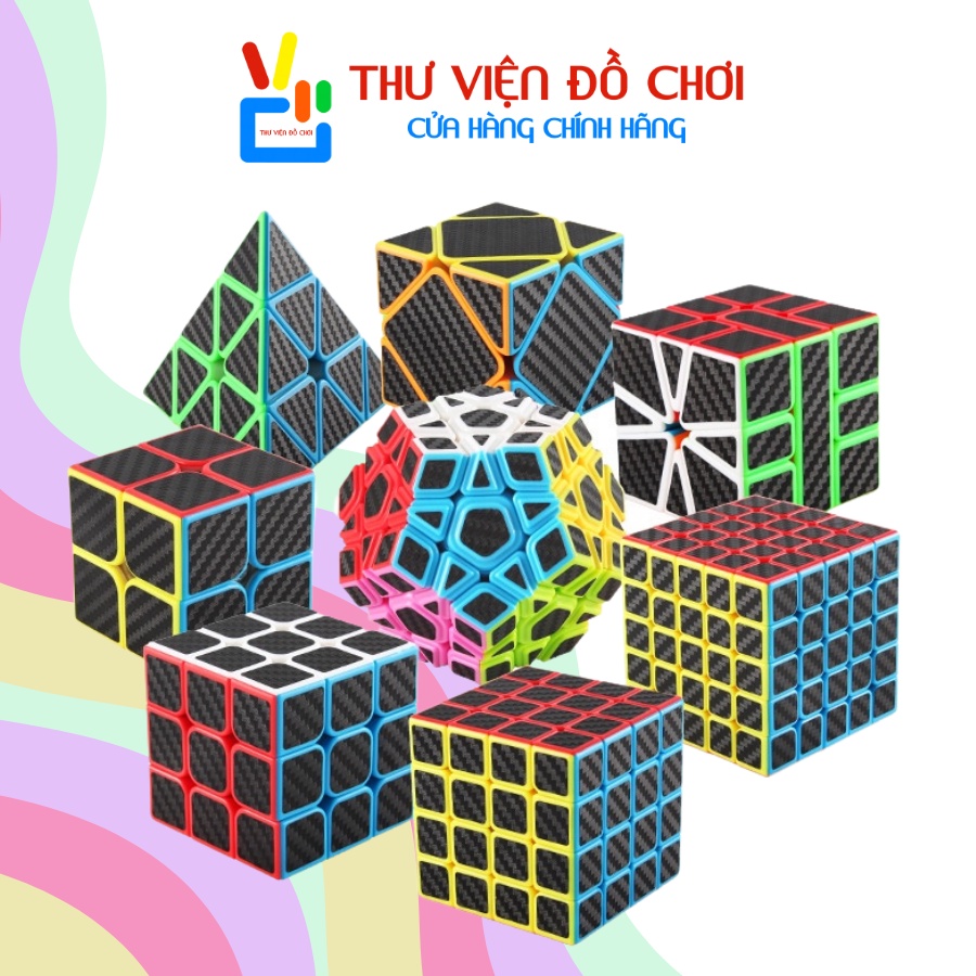 Rubik 2x2 3x3 4x4 5x5 Tam Giác 12 Mặt, Skewb - Bộ Sưu Tập Meilong Carbon - Thư Viện Đồ Chơi