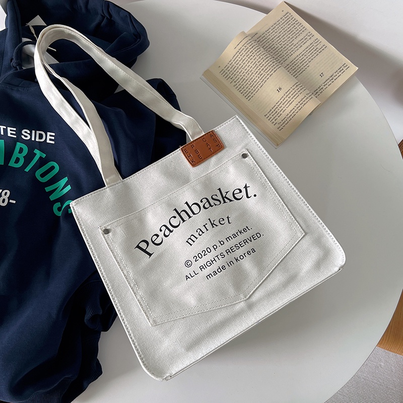 IELGY Túi Xách Đeo Vai Vải Bạt Ngăn Chứa Rộng Thời Trang Nữ Sành Điệu