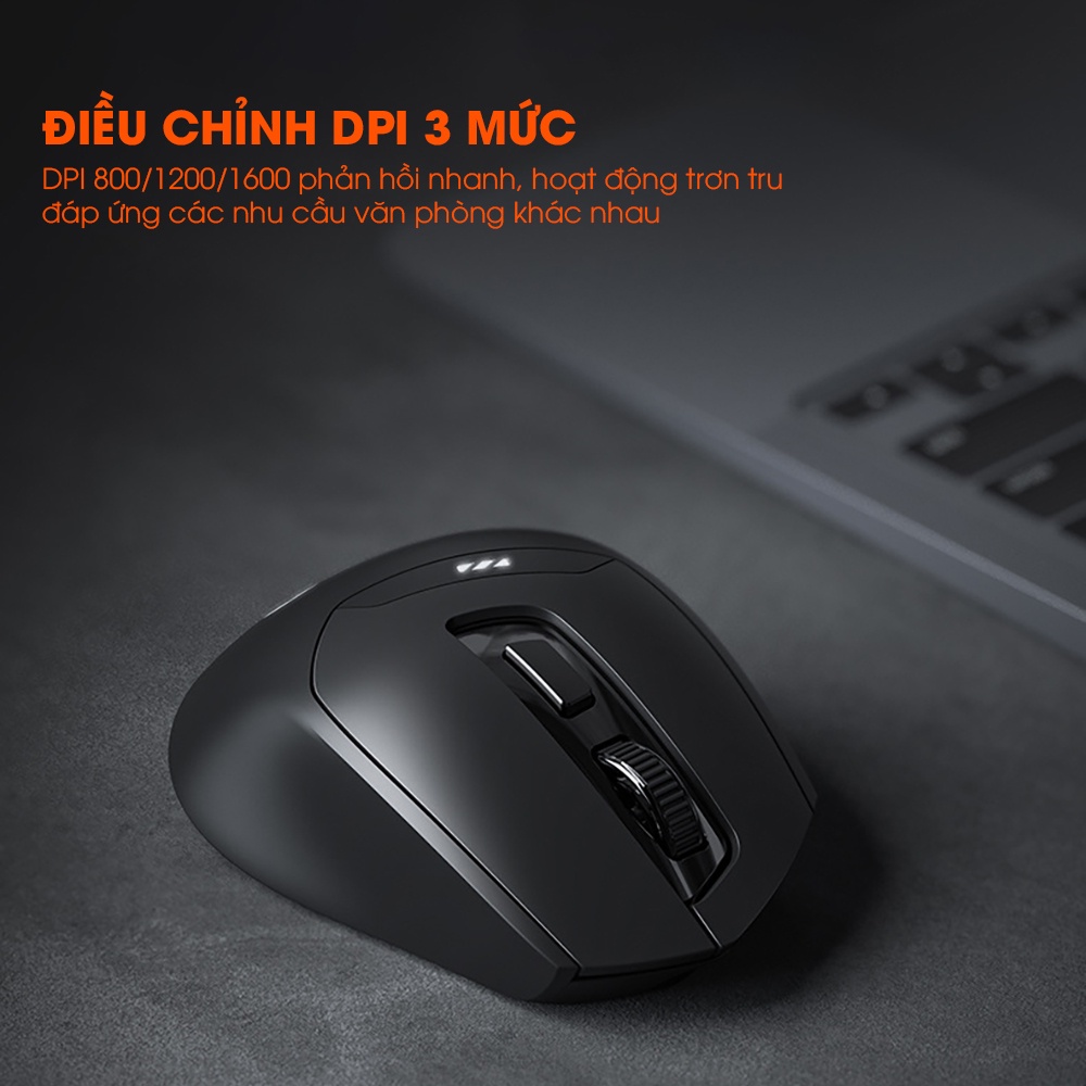 Chuột gaming không dây bluetooth SIDOTECH DR01 pin sạc phù hợp máy tính laptop cho game thủ chuyên nghiệp và văn phòng