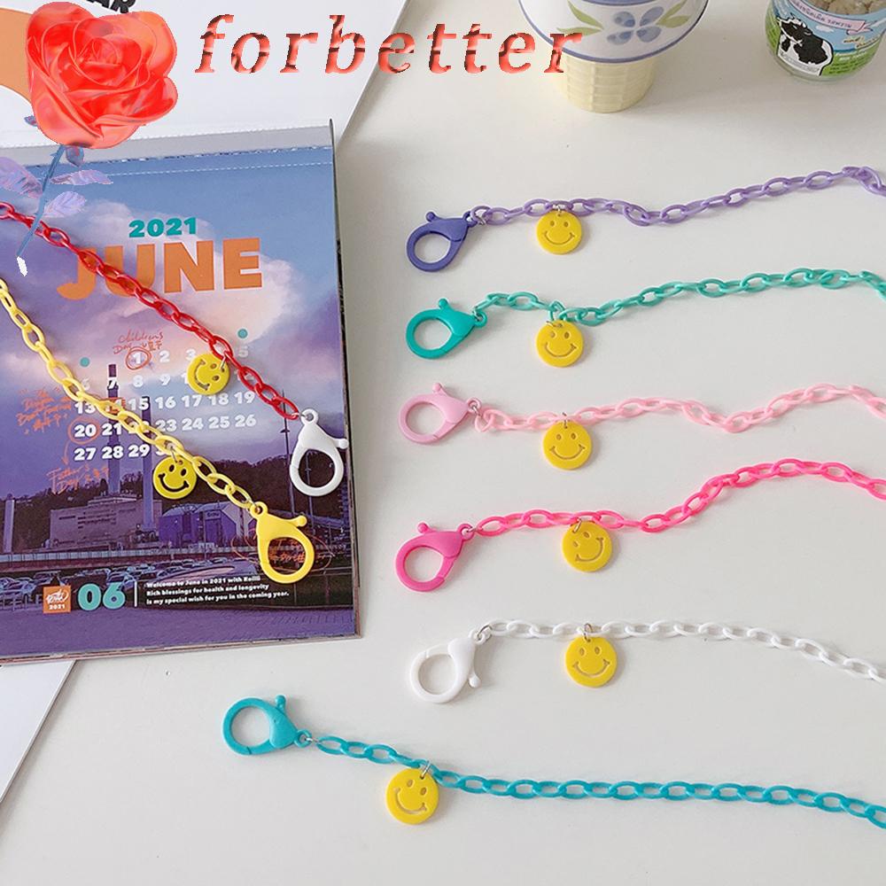 Dây đeo mắt kính chống thất lạc bằng acrylic họa tiết mặt cười dễ thương