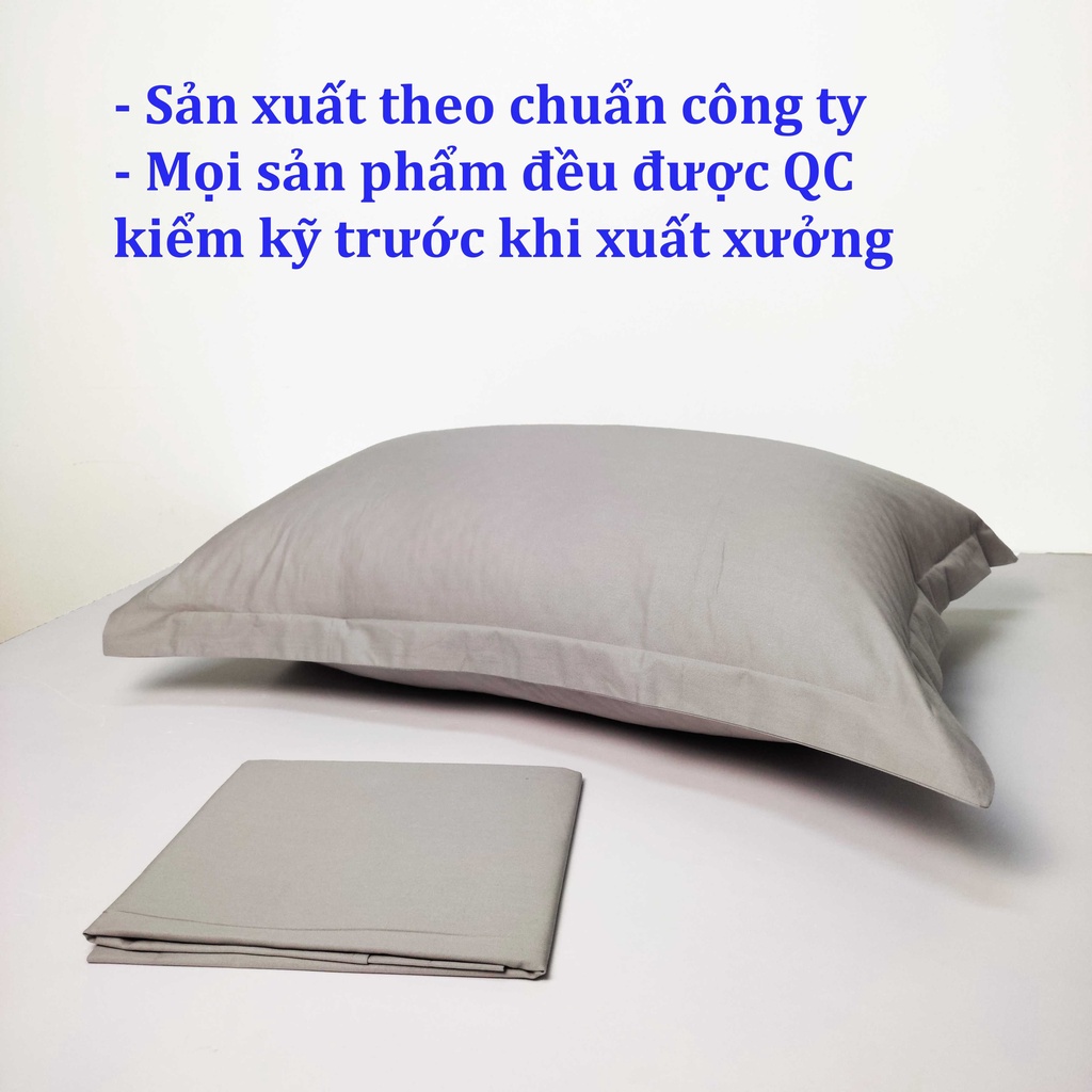 Áo gối cotton cao cấp 40x60cm màu xám
