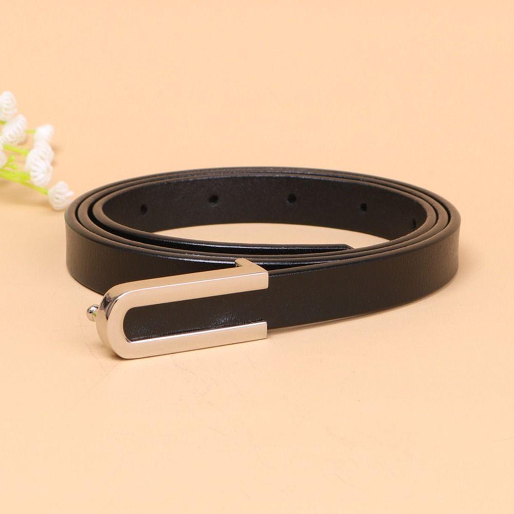 Thắt Lưng Da Bò Thật Mỏng Phong Cách Cổ Điển Cho Nữ