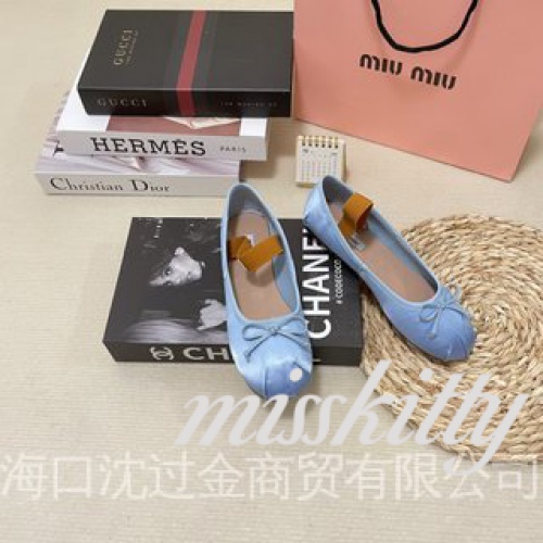 Giày Búp Bê Mũi Vuông Đế Mềm Bằng Vải Satin Phong Cách Retro Pháp Thời Trang Mùa Thu Dành Cho Nữ size: 34-40 Miu2022