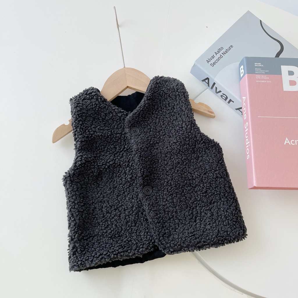 Áo Khoác Bé Trai, Áo Gile Lông Cho Bé Từ 7-17kg MINKYSUN