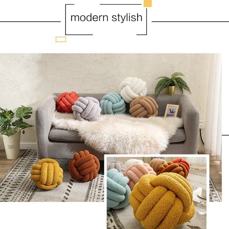 Gối Tròn Thắt Nút Handmade Trang Trí Phòng Ngủ Cho Bé Trai