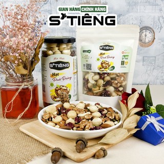 500Gr HẠT DINH DƯỠNG Mixed Nuts STIENG 6 Loại Hạt Sấy Chín Ăn Kiêng Giảm Cân, Hạt Macca, Hạnh Nhân. Óc Chó..