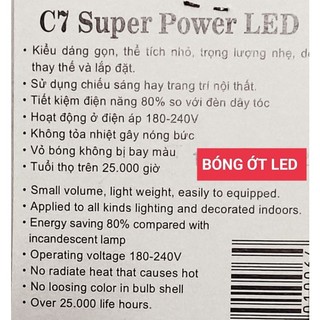 Bóng led cà na màu. 2 cái