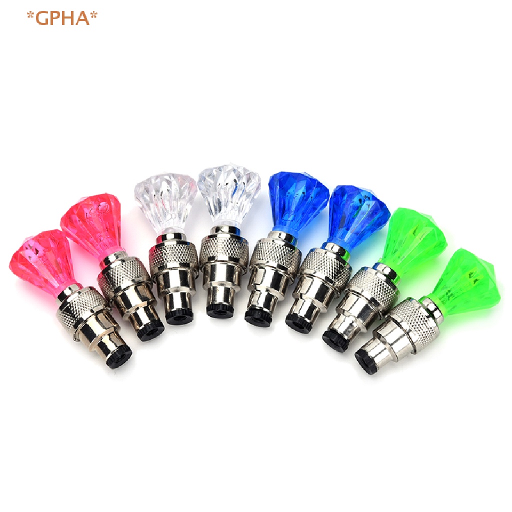 Bộ 2 Đèn LED Gắn Van Bánh Xe Đạp / Xe Máy / Xe Hơi Trang Trí Đèn Nhấp Nháy Mới