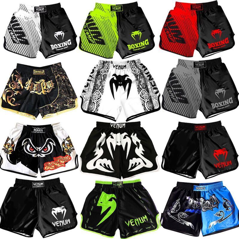 Bộ Quần Áo Tập Boxing / Muay Thai Tay Ngắn Chất Liệu Nhanh Khô Dành Cho Nam Giới