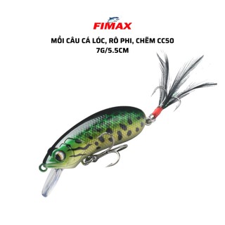 Mồi giả câu lure CC50 FIMAX nặng 7g, dài 5.5cm câu cá lóc, cá chẽm, cá tráp,.. siêu nhạy, mồi giả câu lure