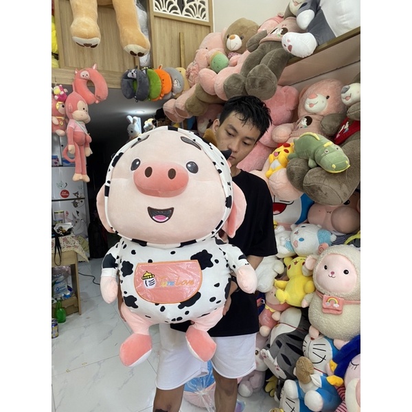 Gấu Bông Heo bông coslay bò sữa 45cm 60cm 80cm