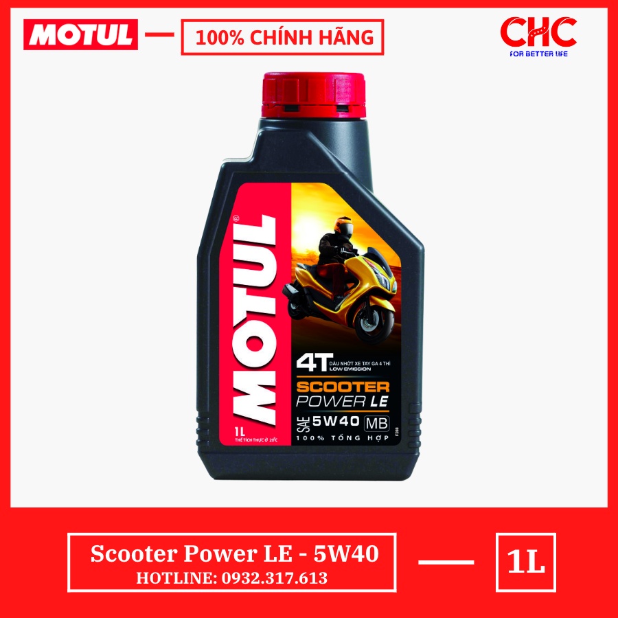 Dầu nhớt xe ga Motul 5W40 1L chạy 3000km