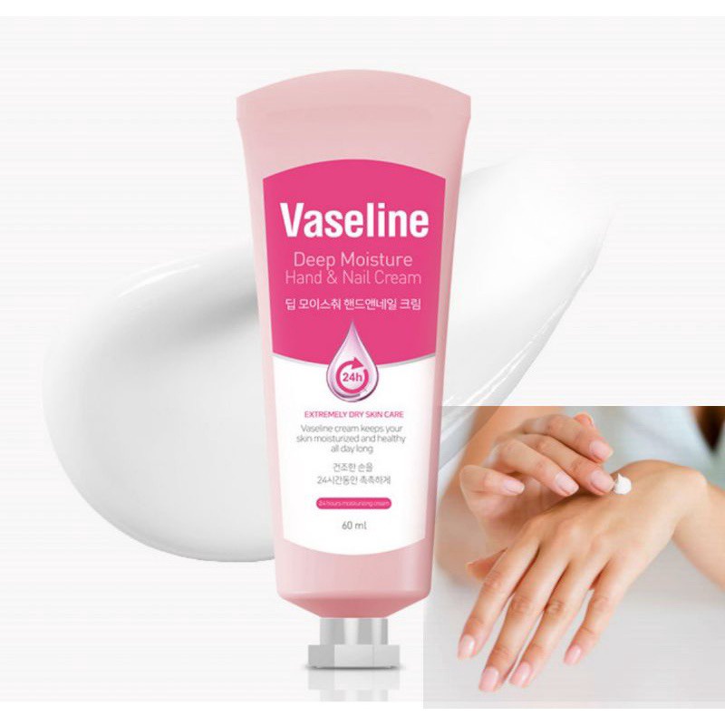 Kem Dưỡng Da Tay, Móng Tay Vaseline Deep Moisture Hand & Nail Cream 60ml