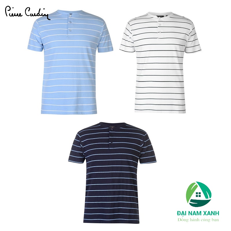 Áo Thun Nam Pierre Cardin Stripe Henley - Hàng size châu Âu