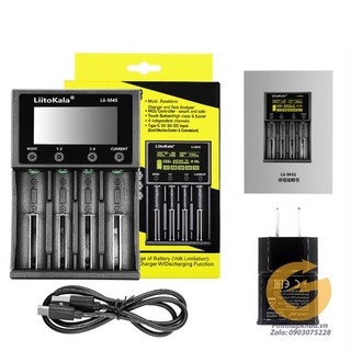[SM4S] Bộ sạc cao cấp model mới nhất Liitokala Lii M4S Màng hình cảm ứng, led cực đẹp, có thể test dung lượng pin