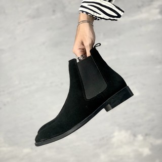 Giày ChelseaBoot nam da lộn cao cấp - Đế cao su đúc nguyên khối