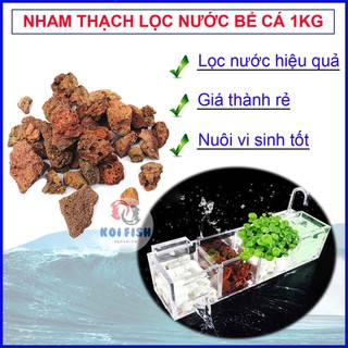 Đá nham thạch lọc nước bể cá túi 1kg