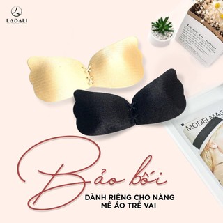 Áo Bra Dán Cánh Tiên Nâng Ngực hở lưng kết hợp dây rút push up Ladali