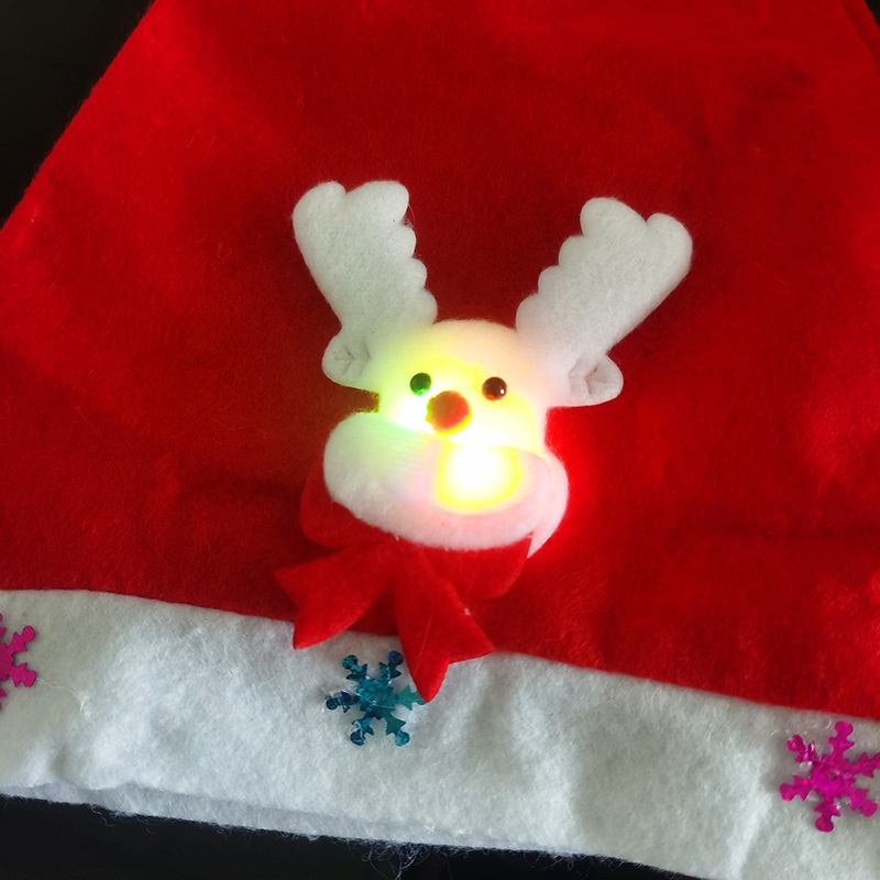 Mũ Noel kèm đèn chớp nháy, trang phục và nón phát sáng cho bé vui giáng sinh. Đồ chơi trẻ em S-Kids
