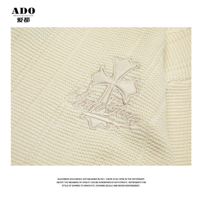 Áo Sweater Dệt Kim Chui Đầu Dáng Rộng Thêu Chữ Thập 3 Kiểu Thời Trang Thu Đông Cho Cặp Đôi M-3Xl