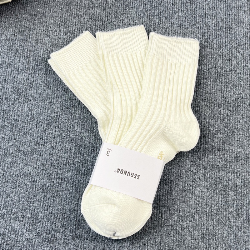 Vớ Cotton Màu Trơn In Chữ Segunda Phong Cách Hip Hop Thời Trang Cho Nam Và Nữ