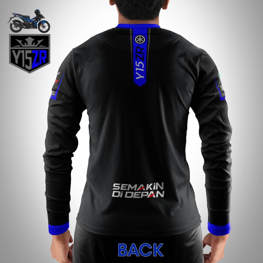 Baju moto, Quần Áo Cưỡi Ngựa y15zr, Áo Thun yamaha Màu Xanh Lam Của Tôi, Áo Thun moto, Áo Thun Dài Tay Màu Xanh Lam yamaha