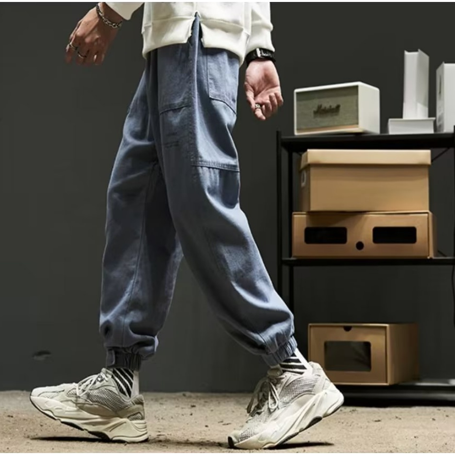 Quần Jogger Dài Ôm Dáng Phong Cách Vintage Nhật Bản Thời Trang Cho Nam