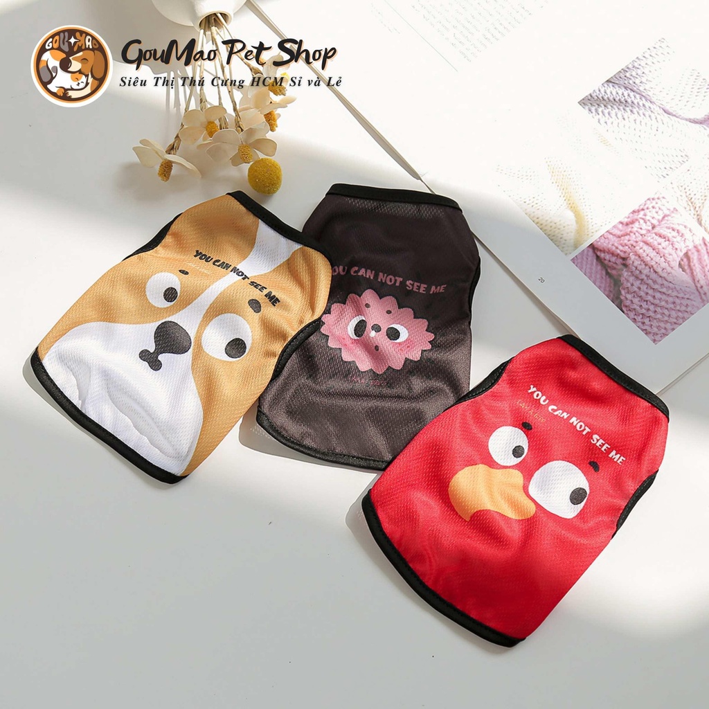 Áo ba lỗ cho chó mèo họa tiết hoạt hình siêu đáng yếu - Goumao Pet