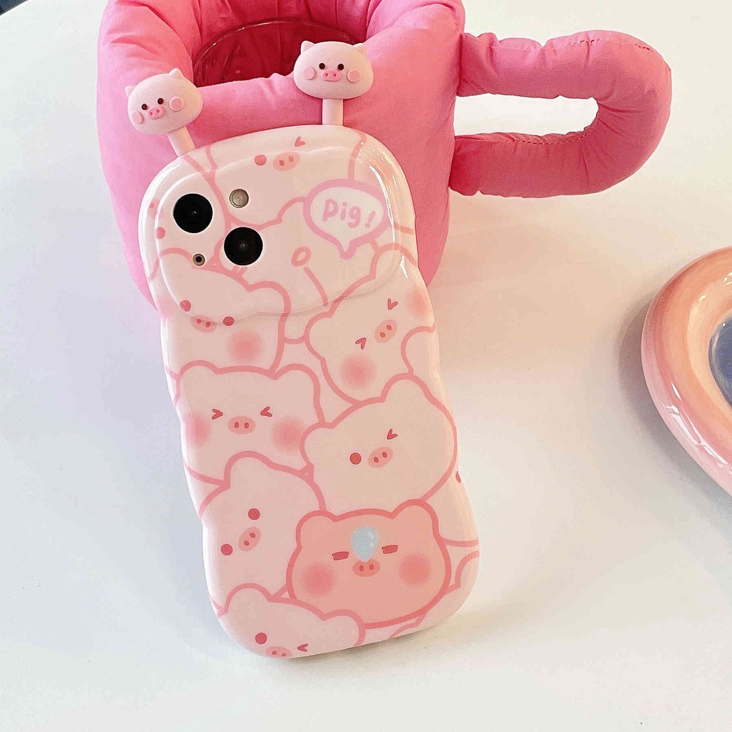 Ốp Điện Thoại In Hình Heo Pik Dễ Thương Cho IPhone 11 Pro Max XR XS X 12 13Pro Max 14Pro Max