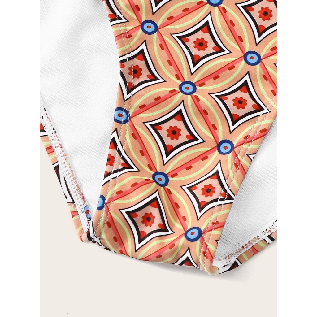 Sét áo tắm cổ yếm 2 mảnh đi biển phong cách Vintage BH01